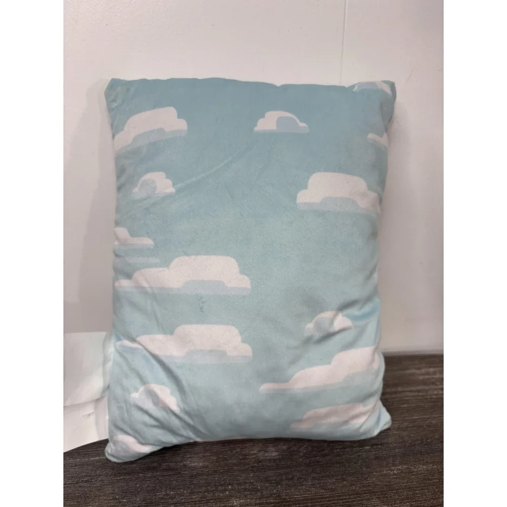 Bluey‎ Plush Pillow Kids Blue Rectangle 12x10 Cloud Print Jay Franco Nursery